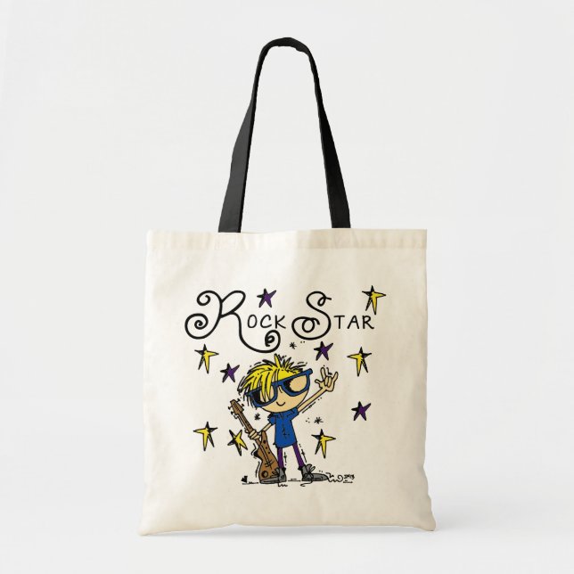 Bolsa Tote Estrela de Rock Loura (Frente)