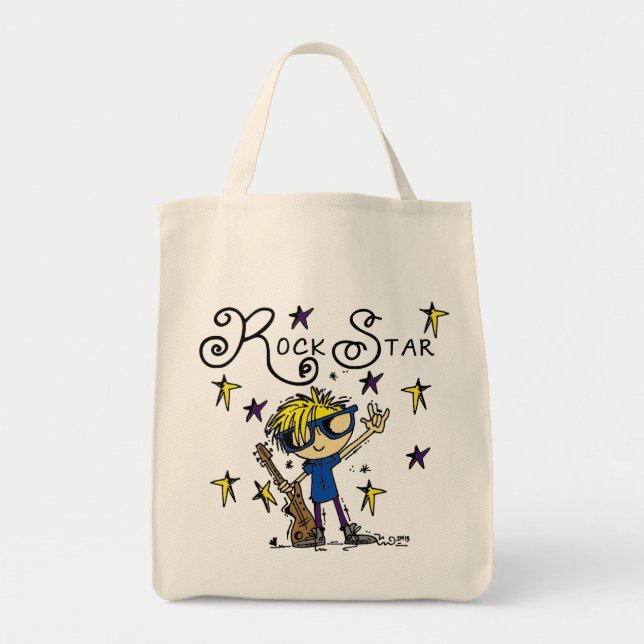 Bolsa Tote Estrela de Rock Loura (Frente)