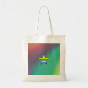 Bolsa Tote Estrela do arco-íris
