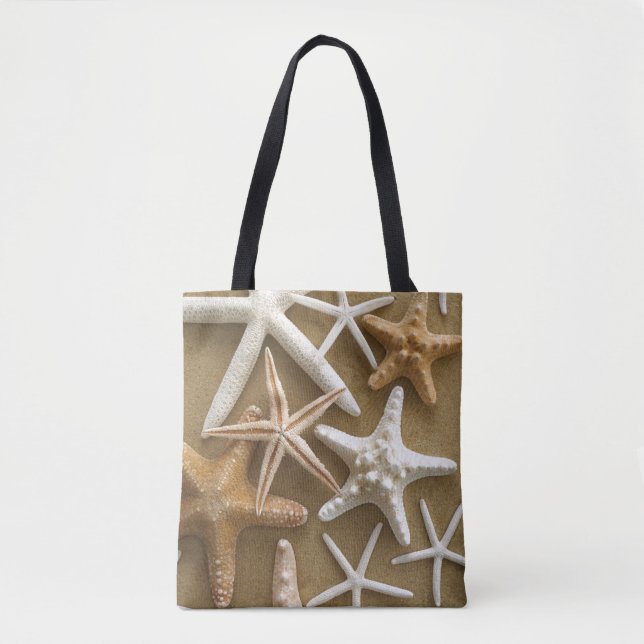 Bolsa Tote Estrela do mar na areia (Frente)