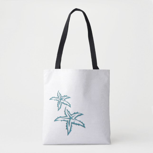Bolsa Tote Estrela-do-mar Turquesa (Frente)