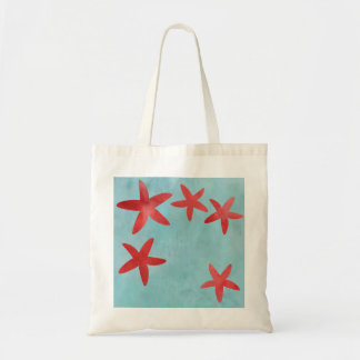 Bolsa Tote Estrela do mar vermelha e azul