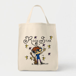 Bolsa Tote Estrela do rock do menino do Redhead