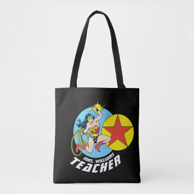 Bolsa Tote Estrela Vermelha da Mulher Maravilha (Frente)