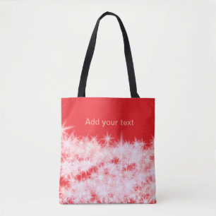 Bolsa Tote Estrelas brilhantes cor-de-rosa vermelho simples a