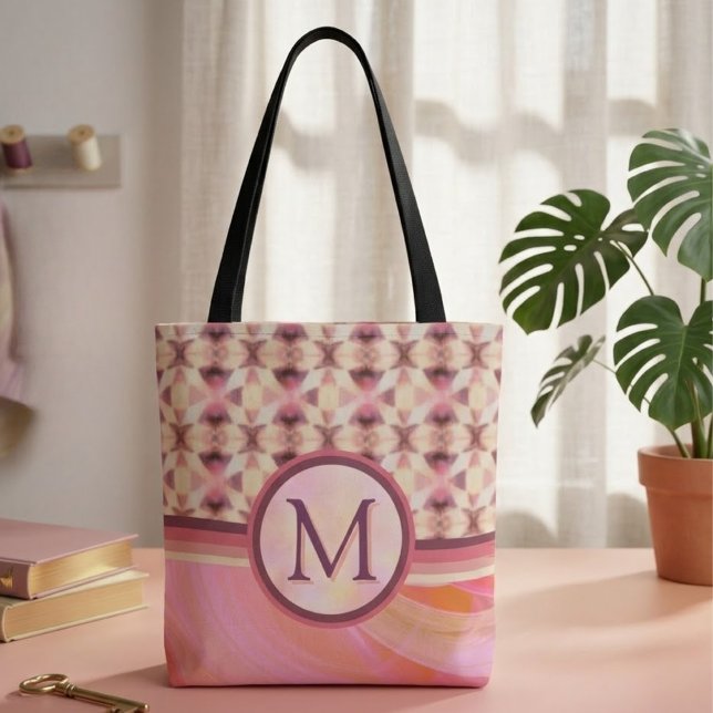 Bolsa Tote Estrelas Conectadas Rosa e Amarelo (Criador carregado)