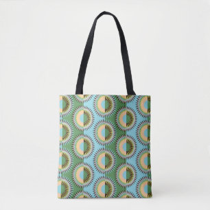 Bolsa Tote estrelas de flores dobradas padrão uniforme em re