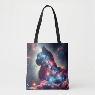Bolsa Tote Estrelas de Gato do Espaço Fantasma