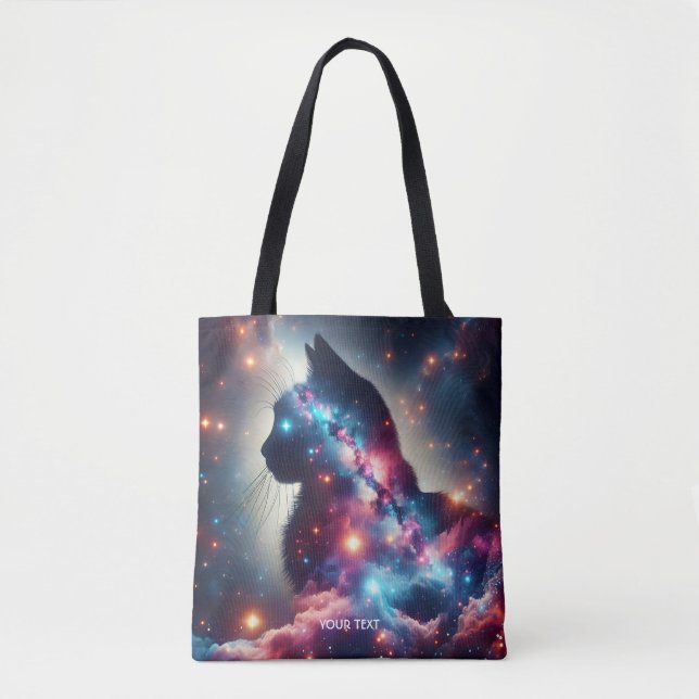 Bolsa Tote Estrelas de Gato do Espaço Fantasma (Frente)