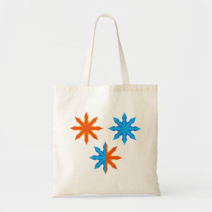 Bolsa Tote Estrelas de Oito Pontas de Fogo e Gelo