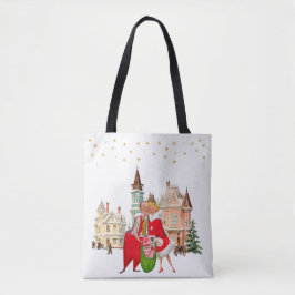 Bolsa Tote Estrelas de ouro Casal de 1950