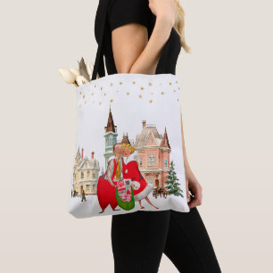 Bolsa Tote Estrelas de ouro Casal de 1950