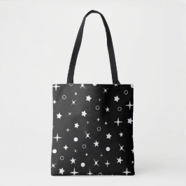 Bolsa Tote estrelas do céu negro