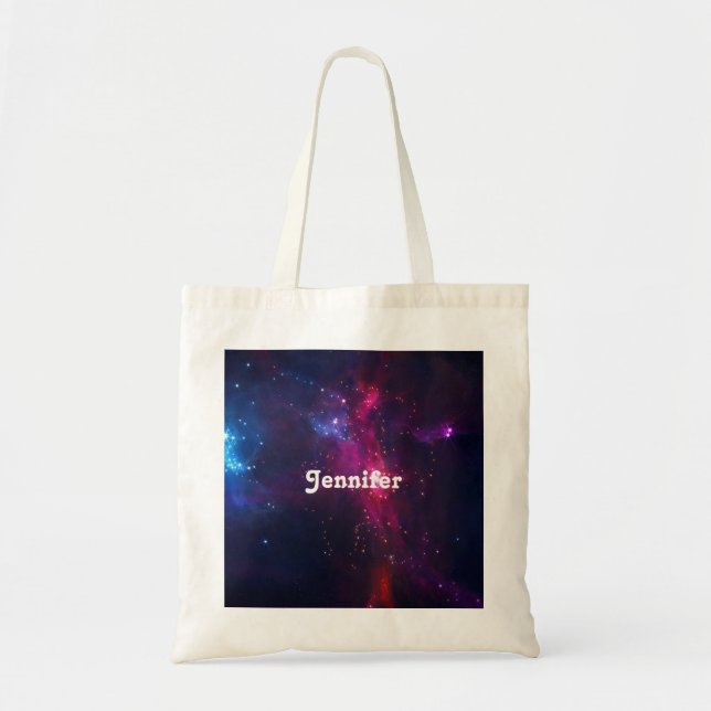 Bolsa Tote Estrelas do Espaço Cósmico e Nebulosa Personalizad (Frente)