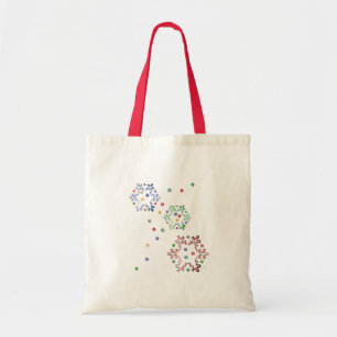 Bolsa Tote Estrelas do Floco de Neve de Natal
