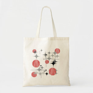 Bolsa Tote Estrelas e Globos Moderno de Meados do Século