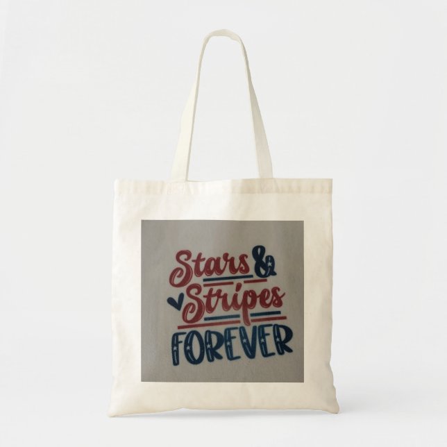 Bolsa Tote Estrelas e listras para sempre tote (Frente)