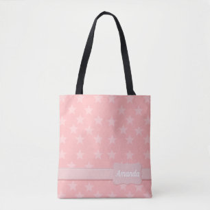 Bolsa Tote Estrelas no monograma ou no nome azul