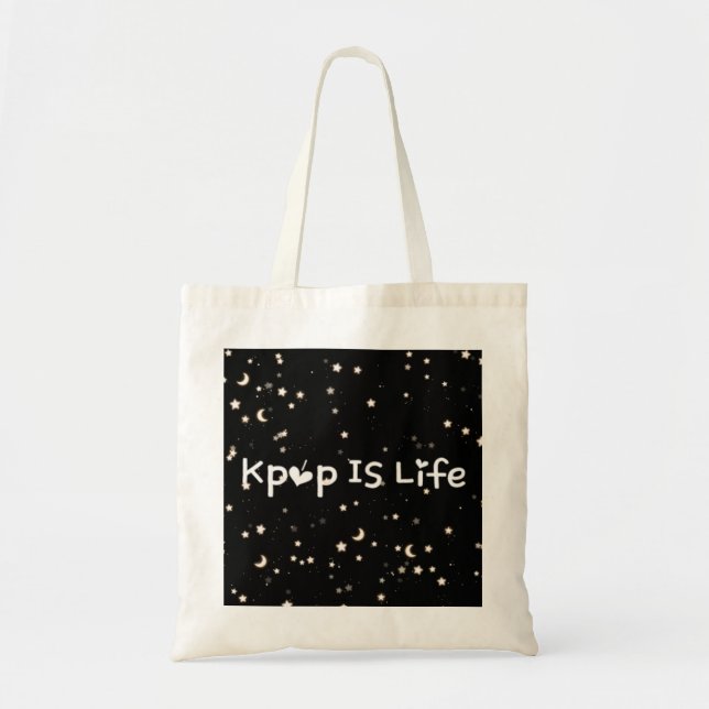 Bolsa Tote Estrelas x K-pop é vida (Frente)