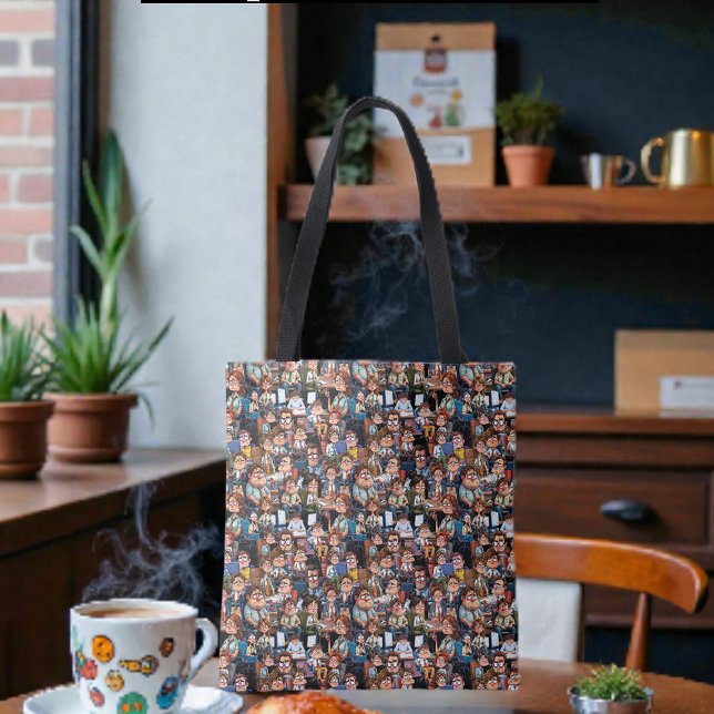 Bolsa Tote Estresse no trabalho preto  (Criador carregado)