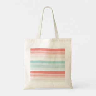 Bolsa Tote Estrias de Verão em sacos de coral e de turquesa