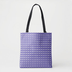 Bolsa Tote Estrutura de Arte Gem Azul