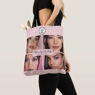 Bolsa Tote Estúdio de Maquiagem Blush Rosa Roteiro 4 Foto Seu