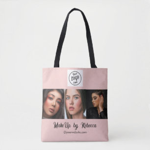 Bolsa Tote Estúdio de Maquiagem de Foto Logotipo de Rosto Cor