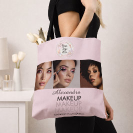 Bolsa Tote Estúdio de Maquiagem Foto Logo Roscado Blush