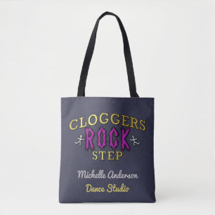 Bolsa Tote Etapa   da rocha de Cloggers adiciona o nome