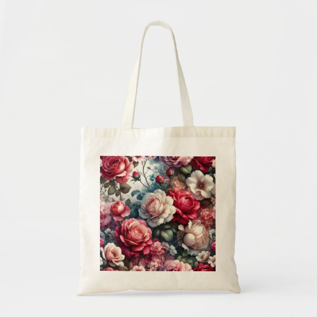 Bolsa Tote Eterno Rosa Floral Charme (Frente)