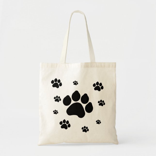 Bolsa Tote Etiqueta de Impressão de Pata (Frente)