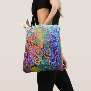 Bolsa Tote Etiqueta de Tentáculos