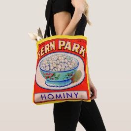 Bolsa Tote etiqueta dos grãos de hominy do parque da