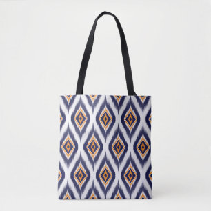 Bolsa Tote Etnia Tribal Motif: Padrão Ikat.