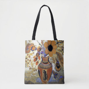 Bolsa Tote Etruscan Vase com Flores, Redon