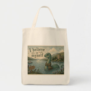 Bolsa Tote Eu acredito em mim mesmo Monstro do Lago Ness capr