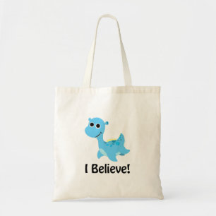 Bolsa Tote Eu acredito! Nessie azul bonito