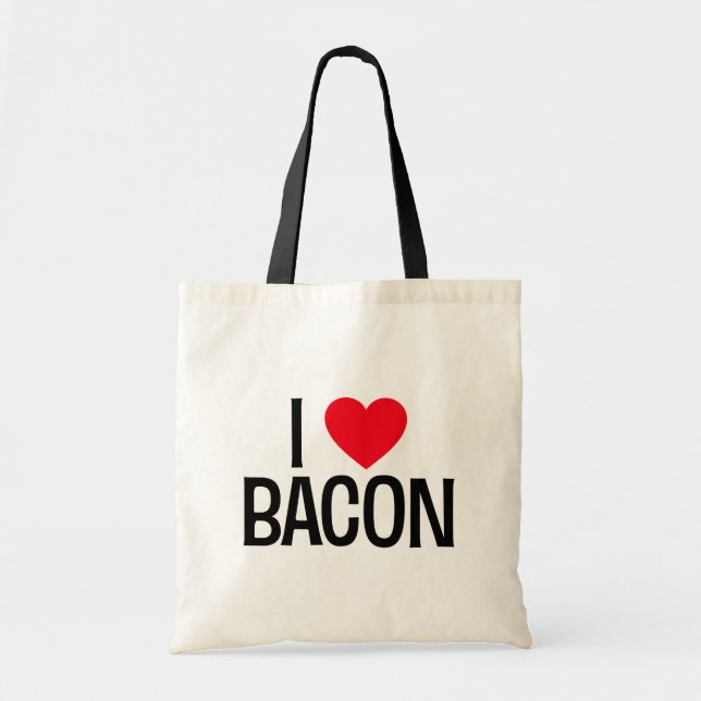 Bolsa Tote Eu Adoro Bacon. (Frente)