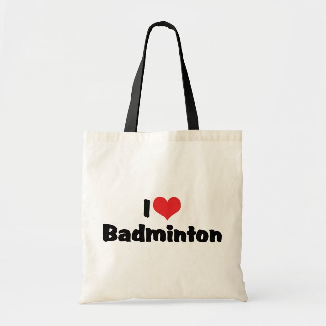 Bolsa Tote Eu Adoro Badminton (Frente)