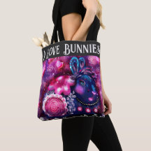 Eu Adoro Bunnies Whimsical Bunny Pintura Rosa