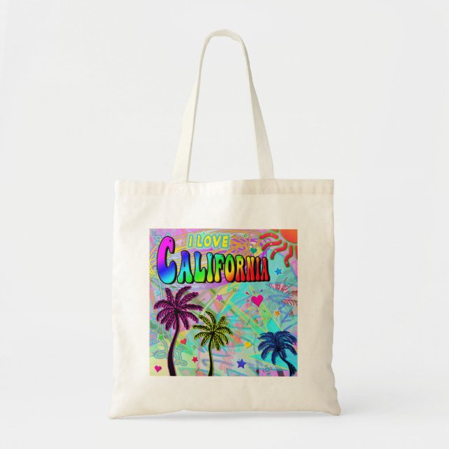 Bolsa Tote Eu adoro California Vivid Romance Tote Bag (Frente)