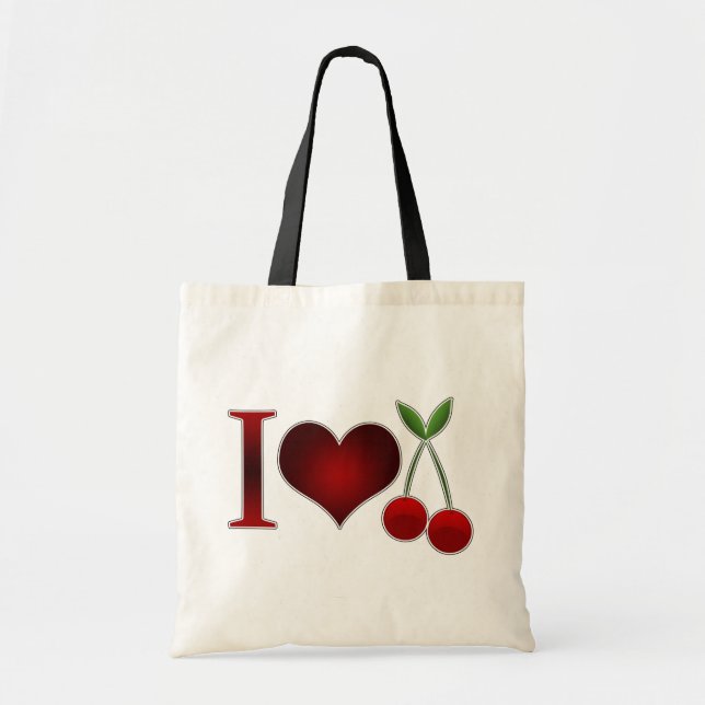 Bolsa Tote Eu Adoro Cerejas (Frente)
