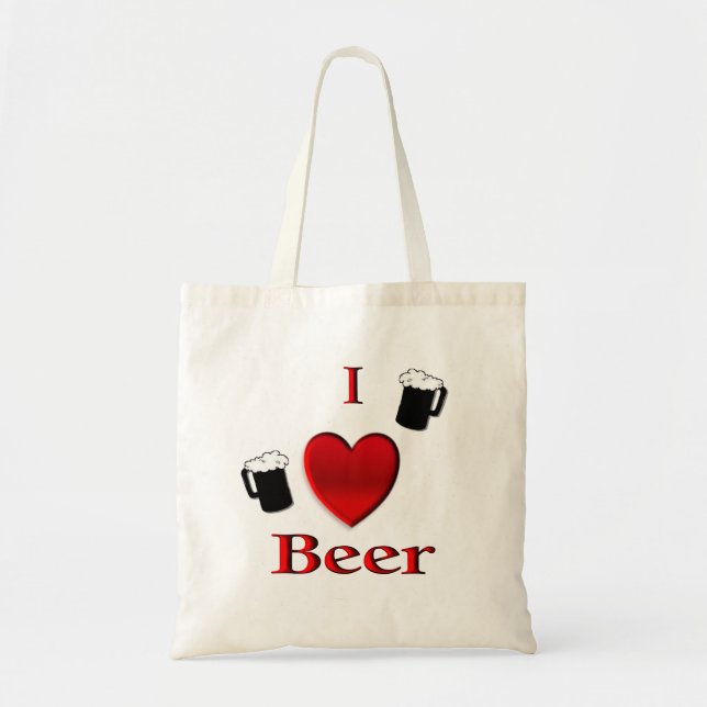 Bolsa Tote Eu Adoro Design de Cerveja (Frente)