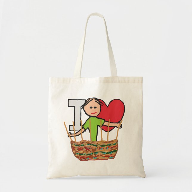Bolsa Tote Eu Adoro Fritação De Cesta (Frente)