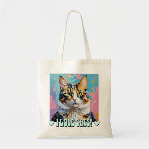 Bolsa Tote Eu Adoro Gatos!