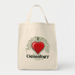 Bolsa Tote Eu adoro Genealogia - Saco de Tote Personalizado
