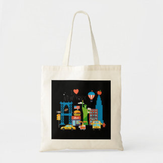 Bolsa Tote Eu adoro Ícones Nova Iorque NY do Souvenir Gift