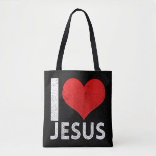 Bolsa Tote Eu adoro Jesus T-Shirt Você é um devoto Patriótico
