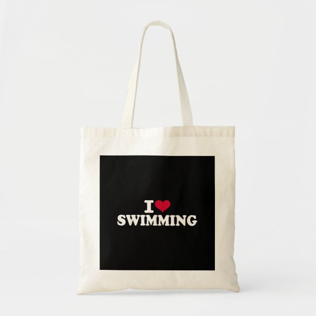 Bolsa Tote Eu adoro nadar (Frente)